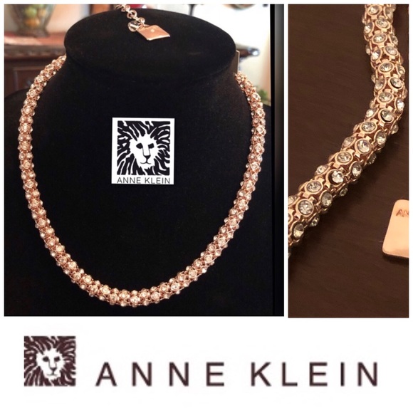 Anne Klein Jewelry - Anne Klein Rose Gold Tone Pave Crystal Necklace